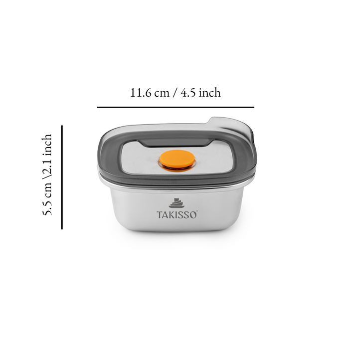 TAKISSO Premium Thermal Lock Stainless Steel Lunch Box Set of 1 (250ml)