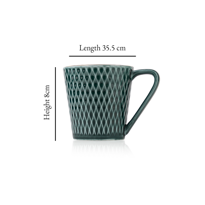 TAKISSO Ceramic Tea-Coffee Mug Set of 6 (180ml)