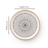 TAKISSO Round Ceramic Plates with Mandala Art Set of 6