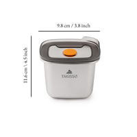 TAKISSO Premium Thermal Lock Stainless Steel Lunch Box Set of 1 (550ml)