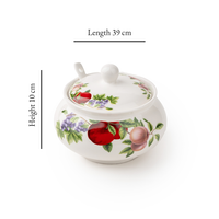 TAKISSO Sugar Bowl with Lid Pack of 3 (350ml)