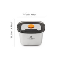 TAKISSO Premium Thermal Lock Stainless Steel Lunch Box Set of 1 (450ml)