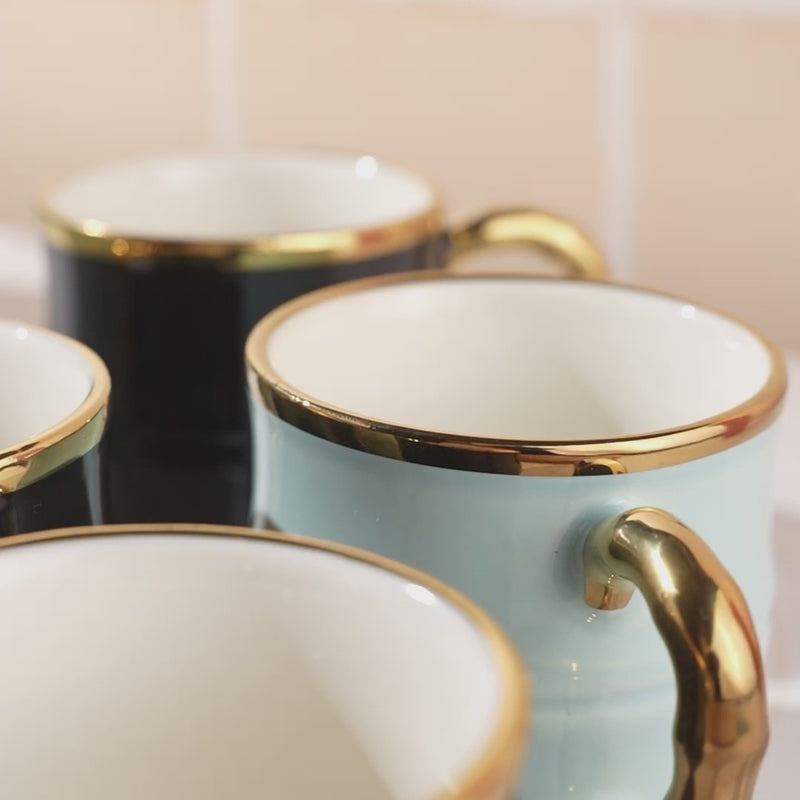 TAKISSO Ceramic Tea-Coffee Cups Set of 6 (180 ml)