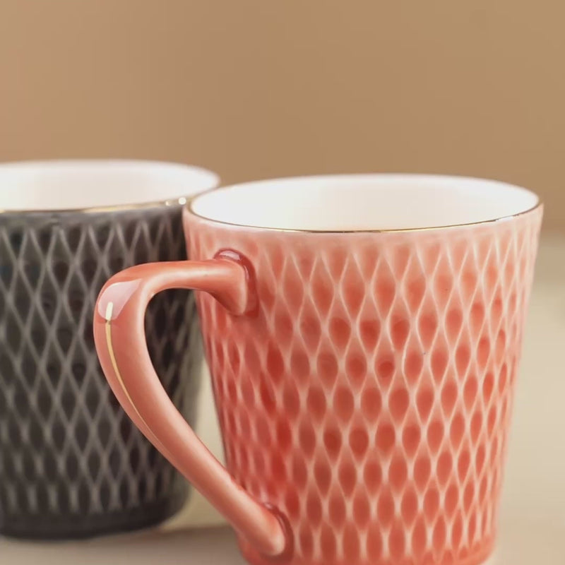 TAKISSO Ceramic Tea-Coffee Mug Set of 6 (180ml)