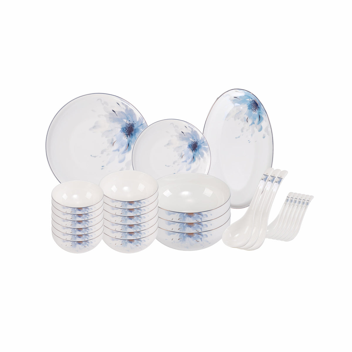 TAKISSO Blue Fountain Dinner Set