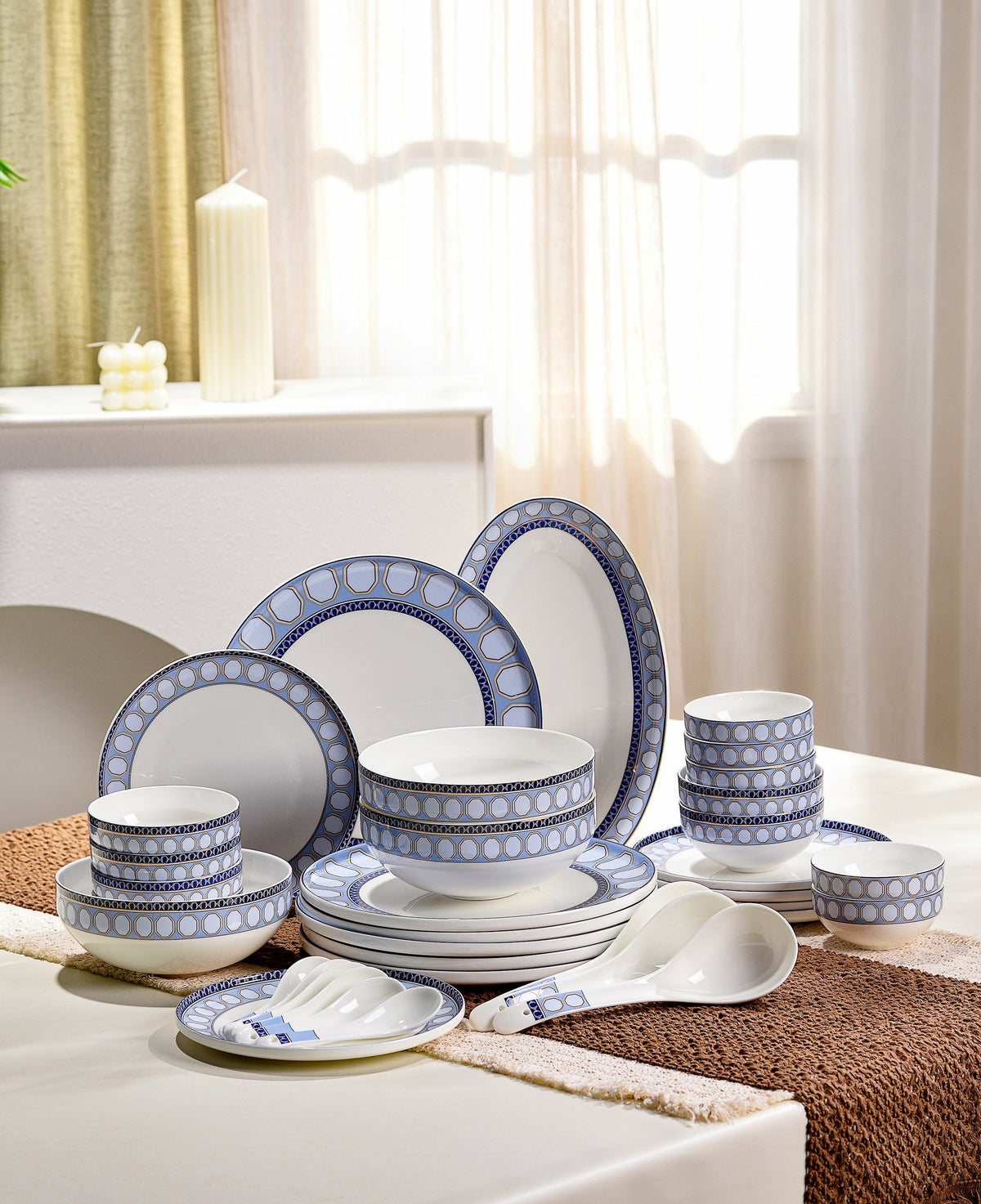 TAKISSO Blue Sapphire Dinner Set
