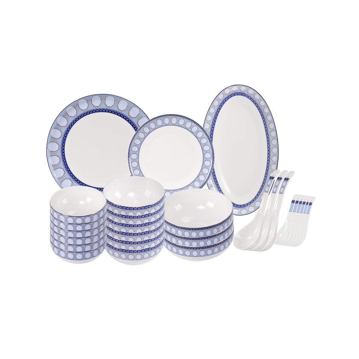 TAKISSO Blue Sapphire Dinner Set