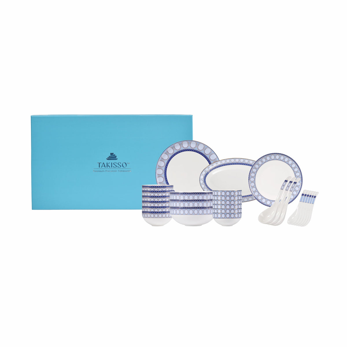 TAKISSO Blue Sapphire Dinner Set