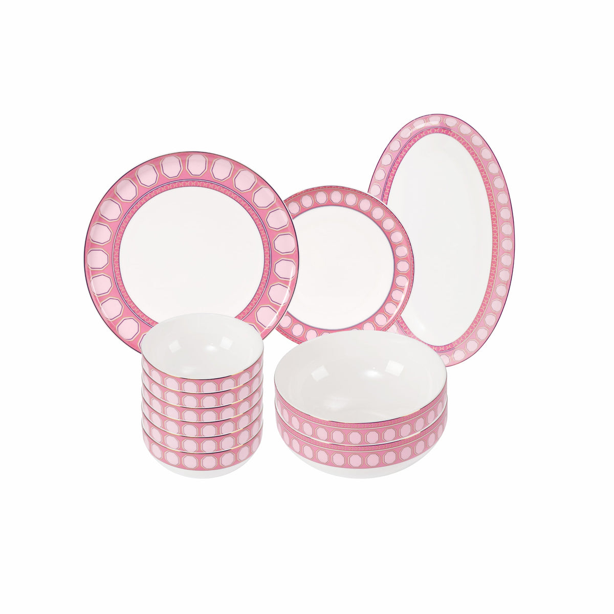 TAKISSO Pink Sapphire Dinner Set