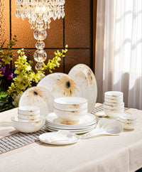 TAKISSO Yellow Fountain Dinner Set