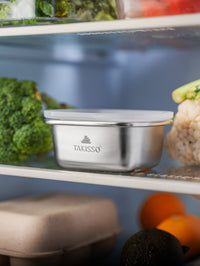 TAKISSO Rectangle - Small - 250ml Microwave Safe Container (With Push-Pull Airtight Mechanism)