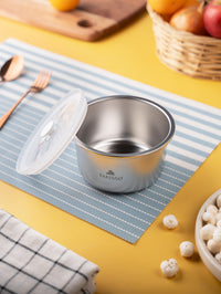TAKISSO Round - 680ml Microwave Safe Container (With Push-Pull Airtight Mechanism)