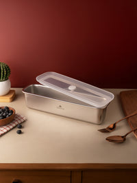 TAKISSO Long - 1350ml Microwave Safe Container (With Push-Pull Airtight Mechanism)