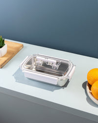 TAKISSO Rectangle - Flat - 600ml Microwave Safe Container With Handle