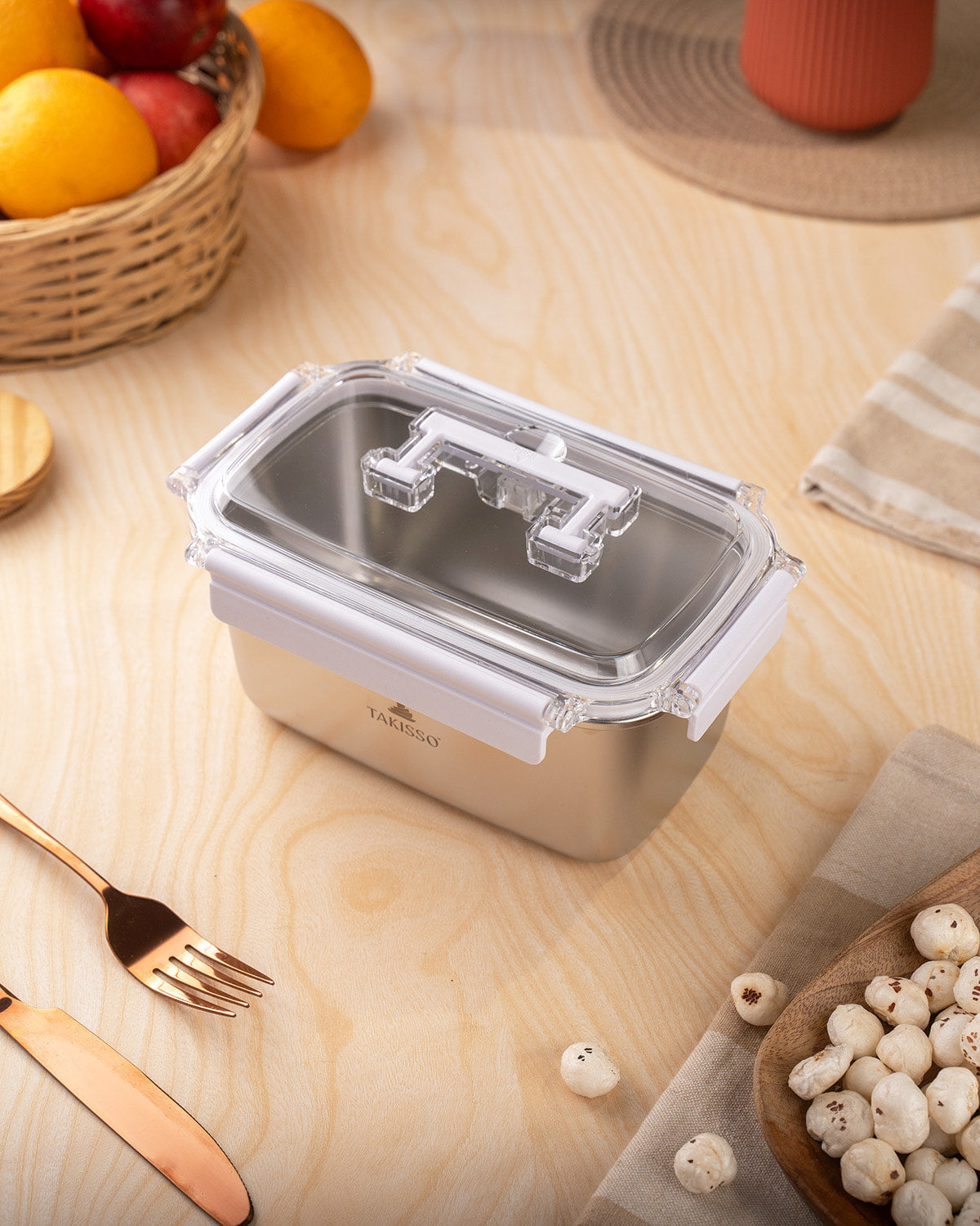 TAKISSO Rectangle - Big - 1300ml Microwave Safe Container With Handle