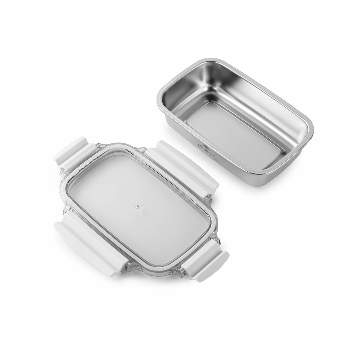 TAKISSO Rectangle - Flat - 600ml Microwave Safe Container With Transparent Lid