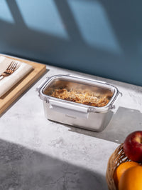 TAKISSO Rectangle - Big - 1000ml Microwave Safe Container With Transparent Lid