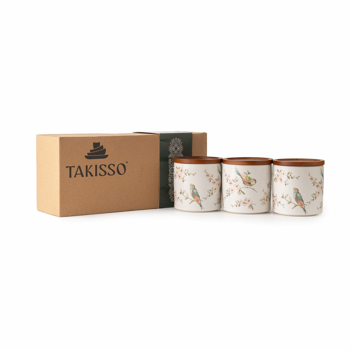 TAKISSO Porcelain Canister Set of 3