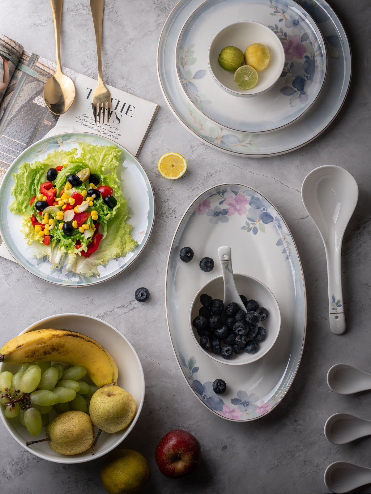 TAKISSO Porcelain Dinner Set of 49