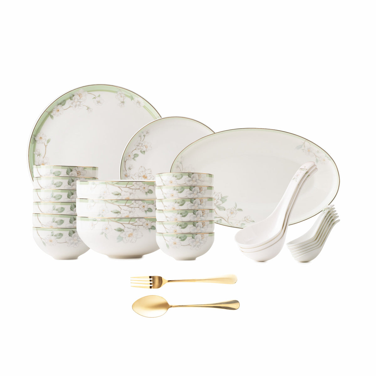 TAKISSO Porcelain Dinner Set of 49