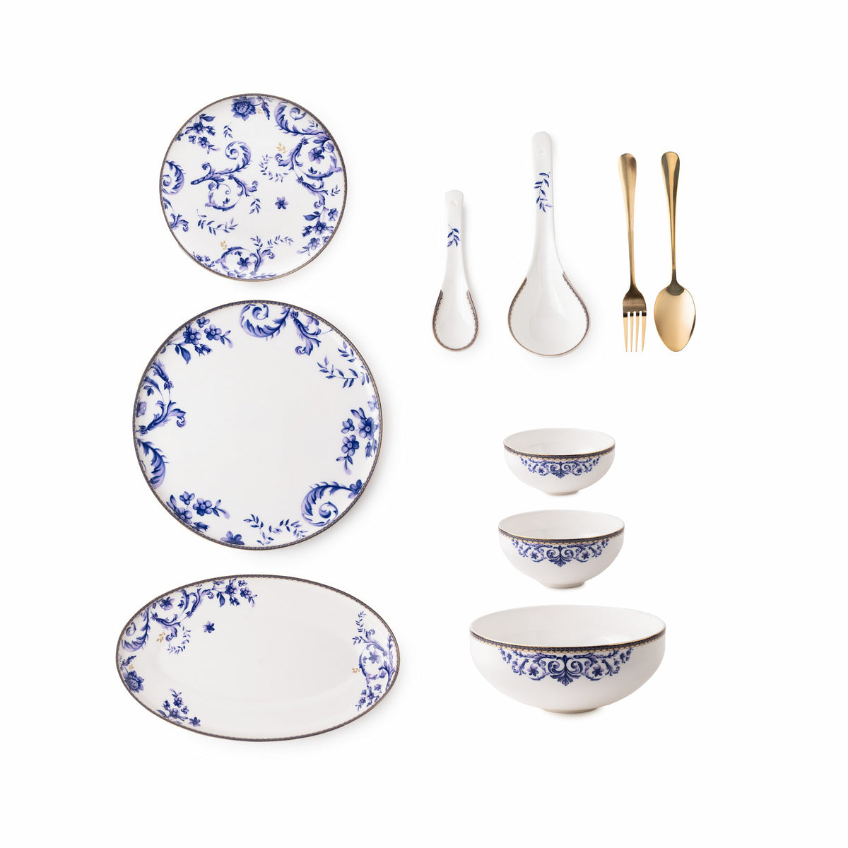 TAKISSO Porcelain Dinner Set of 49