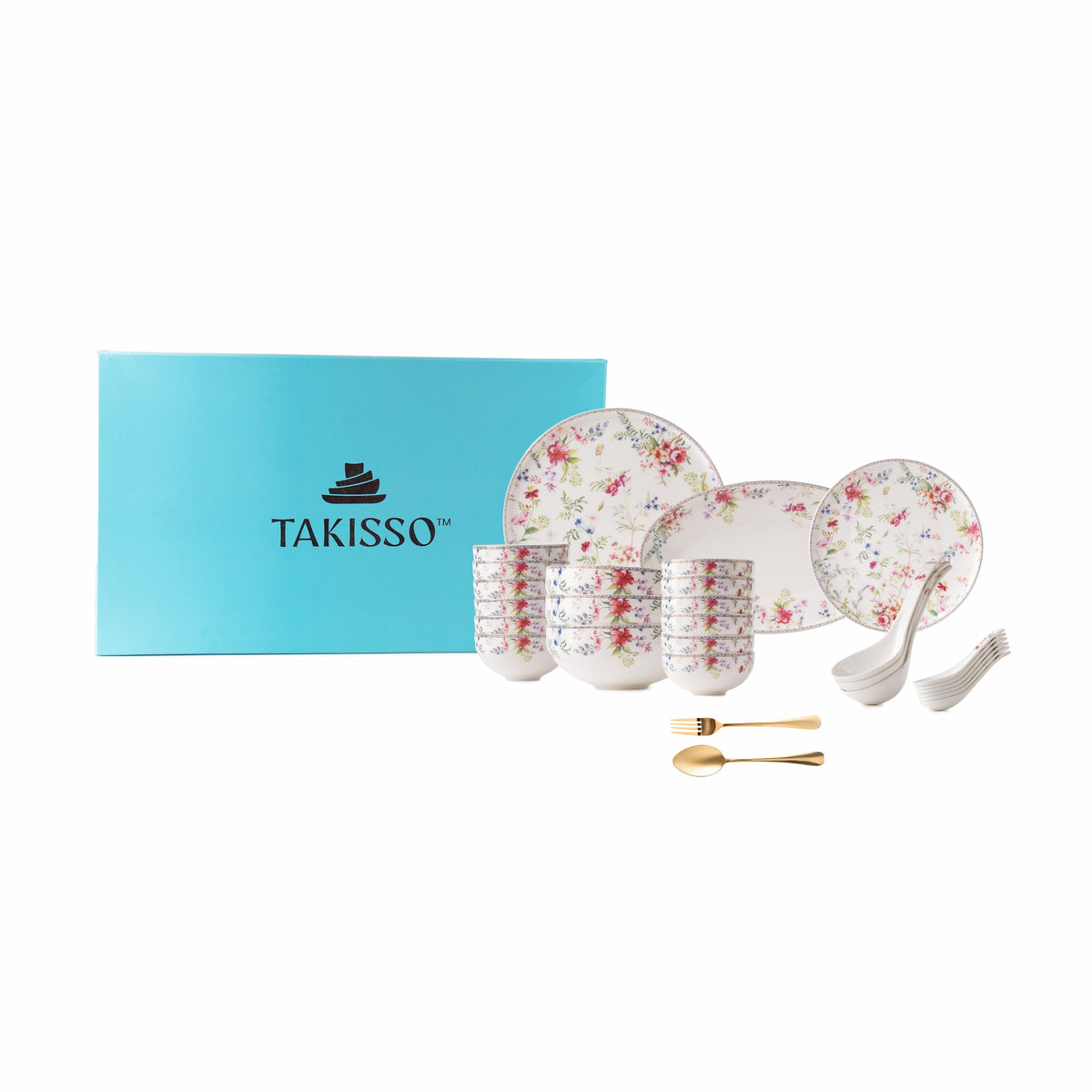 TAKISSO Porcelain Dinner Set of 49