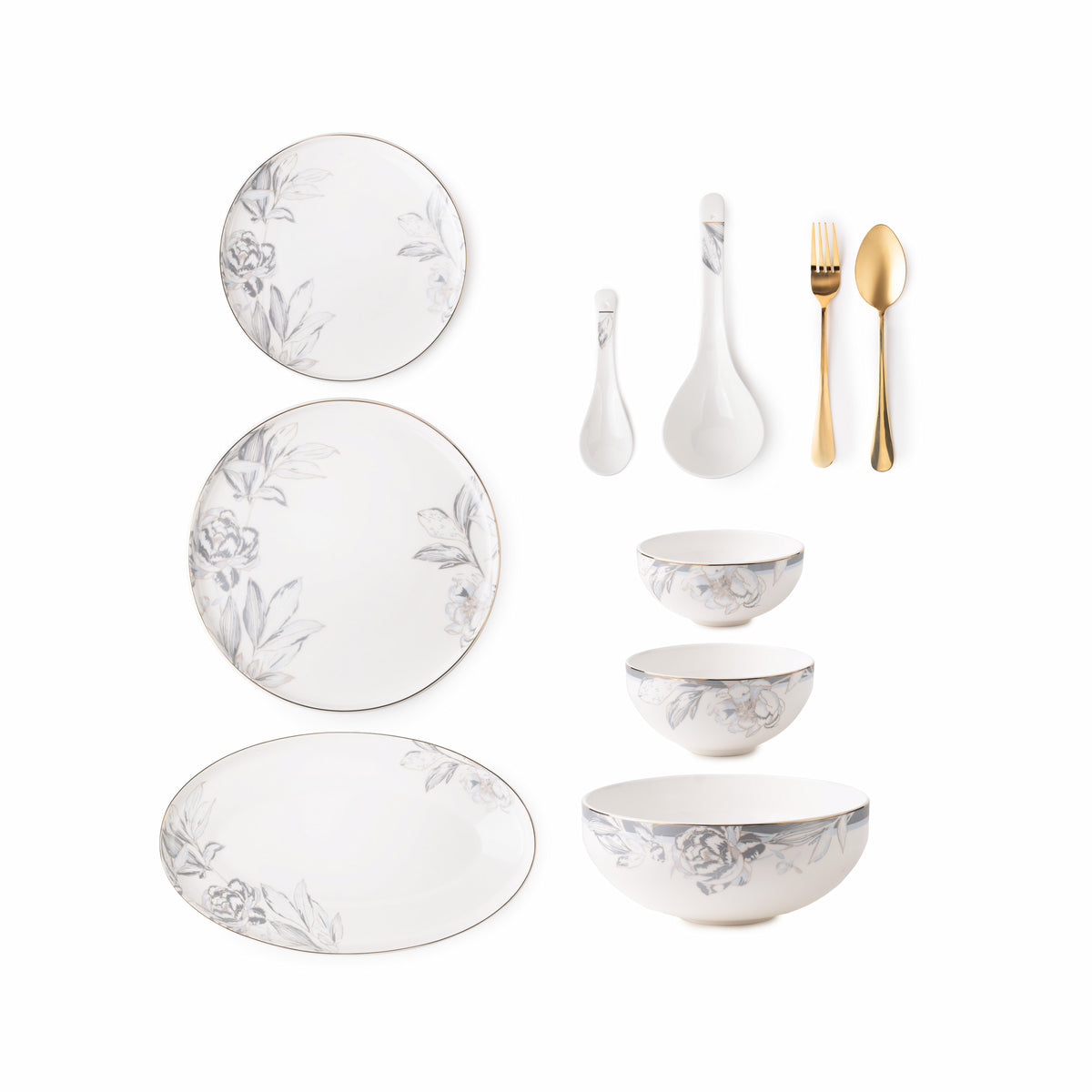 TAKISSO Porcelain Dinner Set of 49