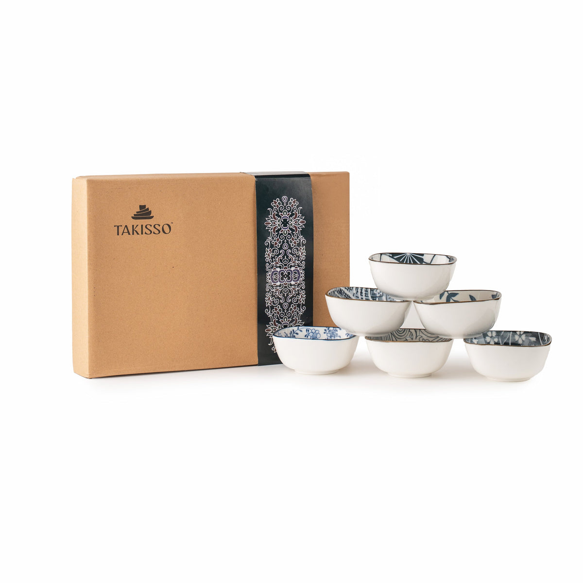 TAKISSO Porcelain Bowl Set of 6