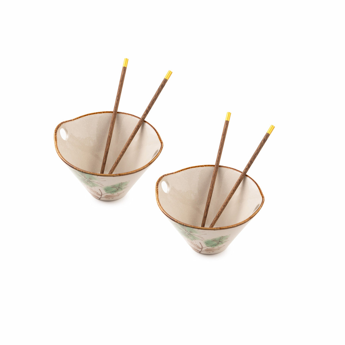 TAKISSO Porcelain Ramen Bowl Set (2 Bowls + 2 Chopstick)