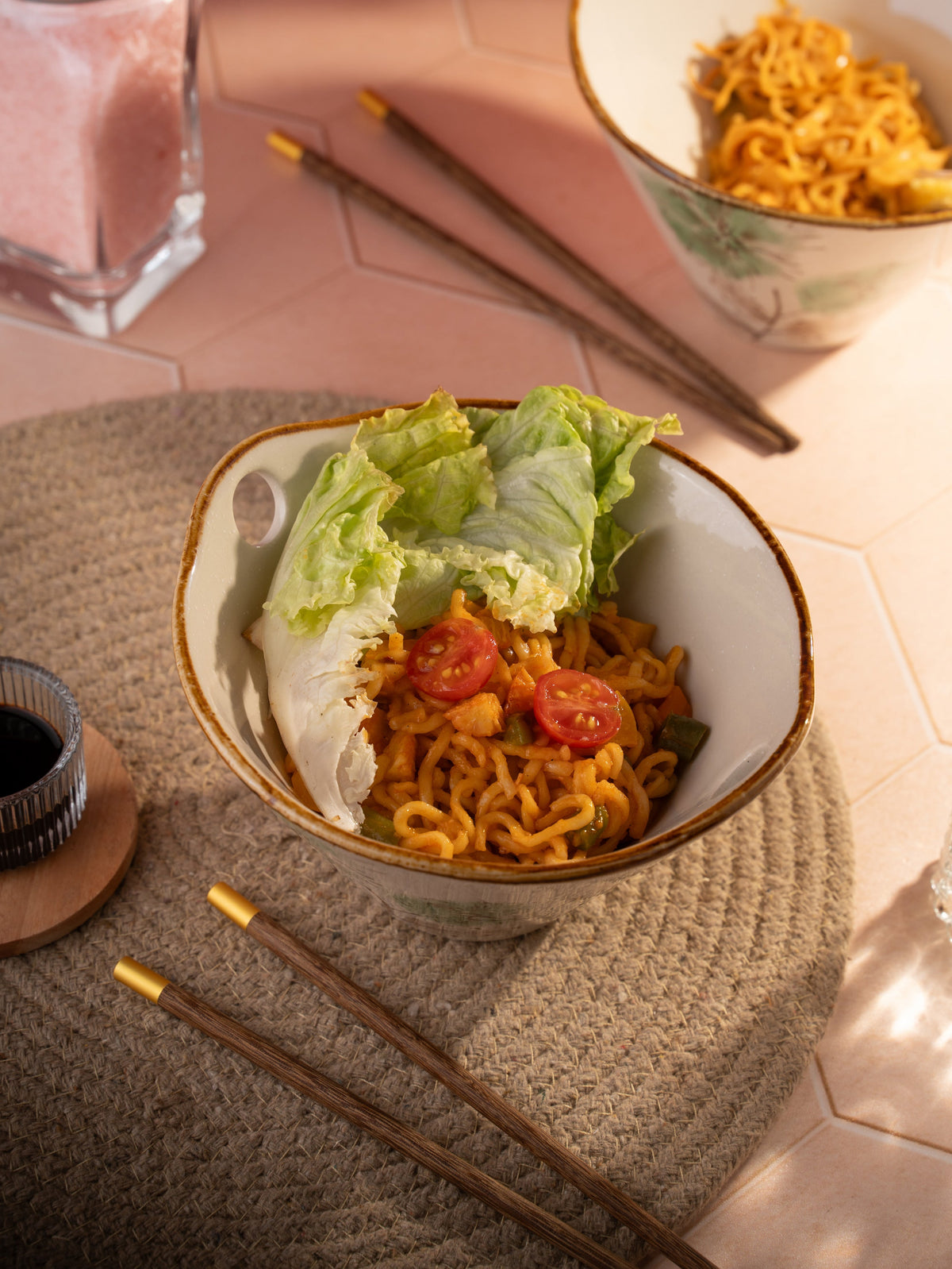 TAKISSO Porcelain Ramen Bowl Set (2 Bowls + 2 Chopstick)