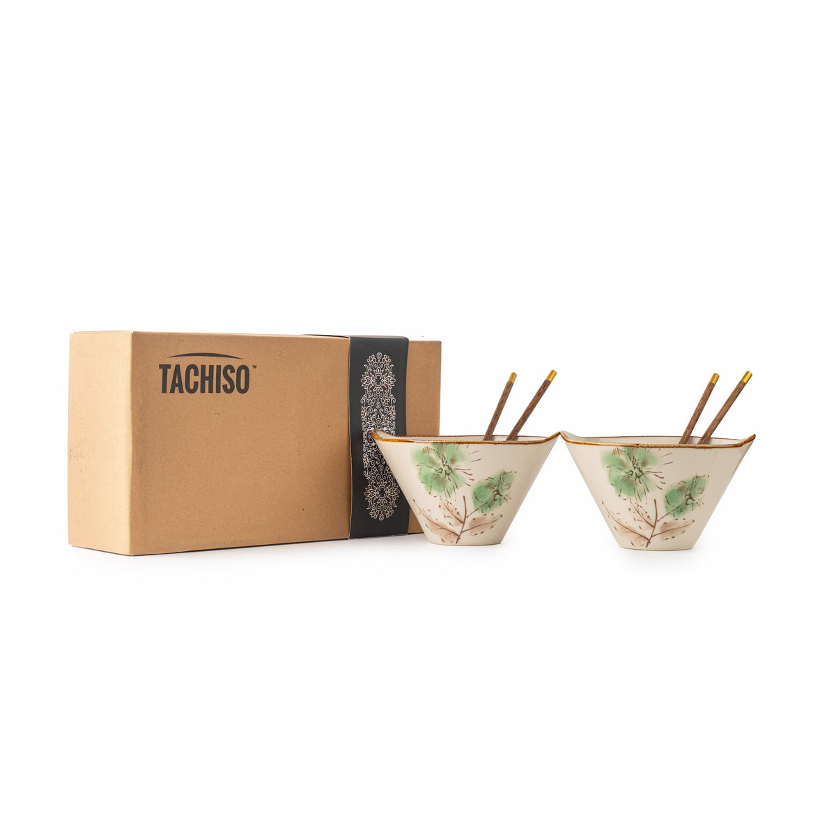 TAKISSO Porcelain Ramen Bowl Set (2 Bowls + 2 Chopstick)
