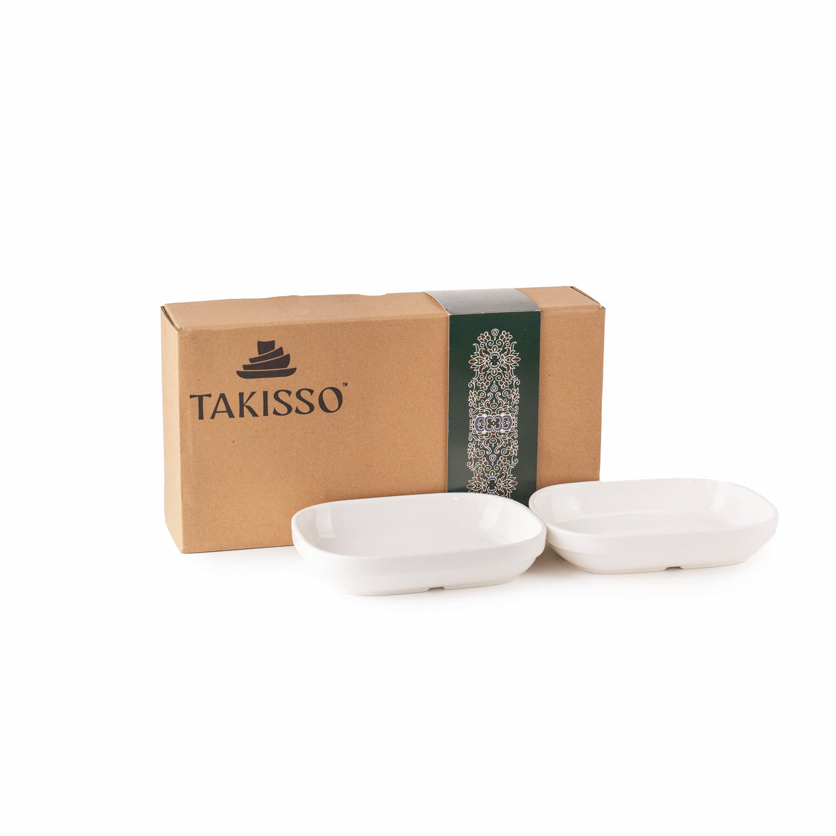 TAKISSO Porcelain Rectangular Bowl Set of 2