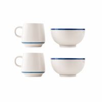 TAKISSO Porcelain Breakfast Set of 4