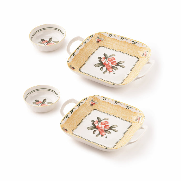 TAKISSO Porcelain Platter Set of 4