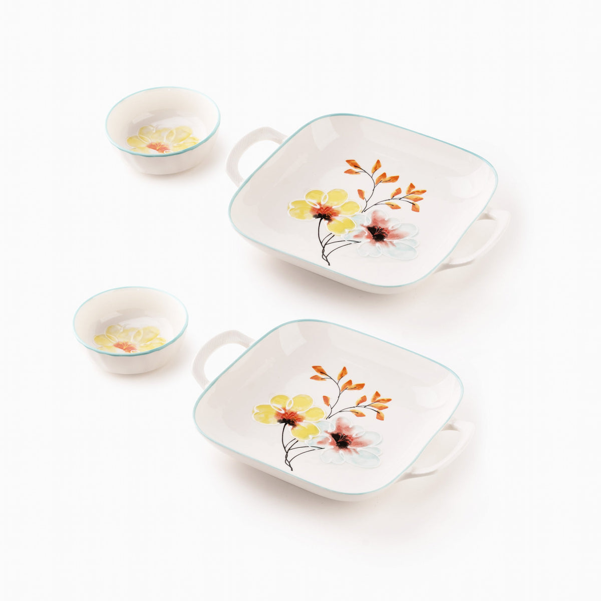 TAKISSO Porcelain Platter Set of 4