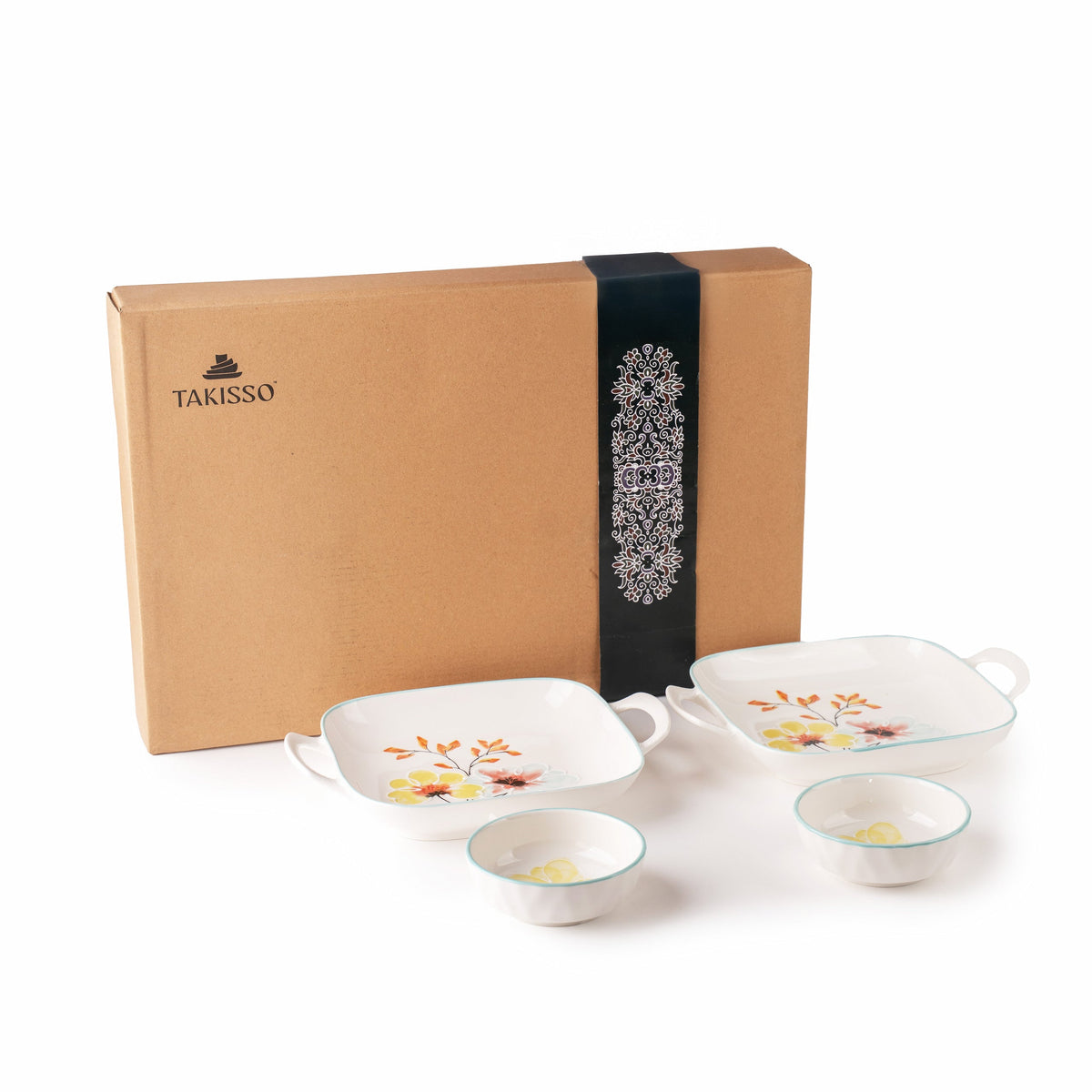 TAKISSO Porcelain Platter Set of 4