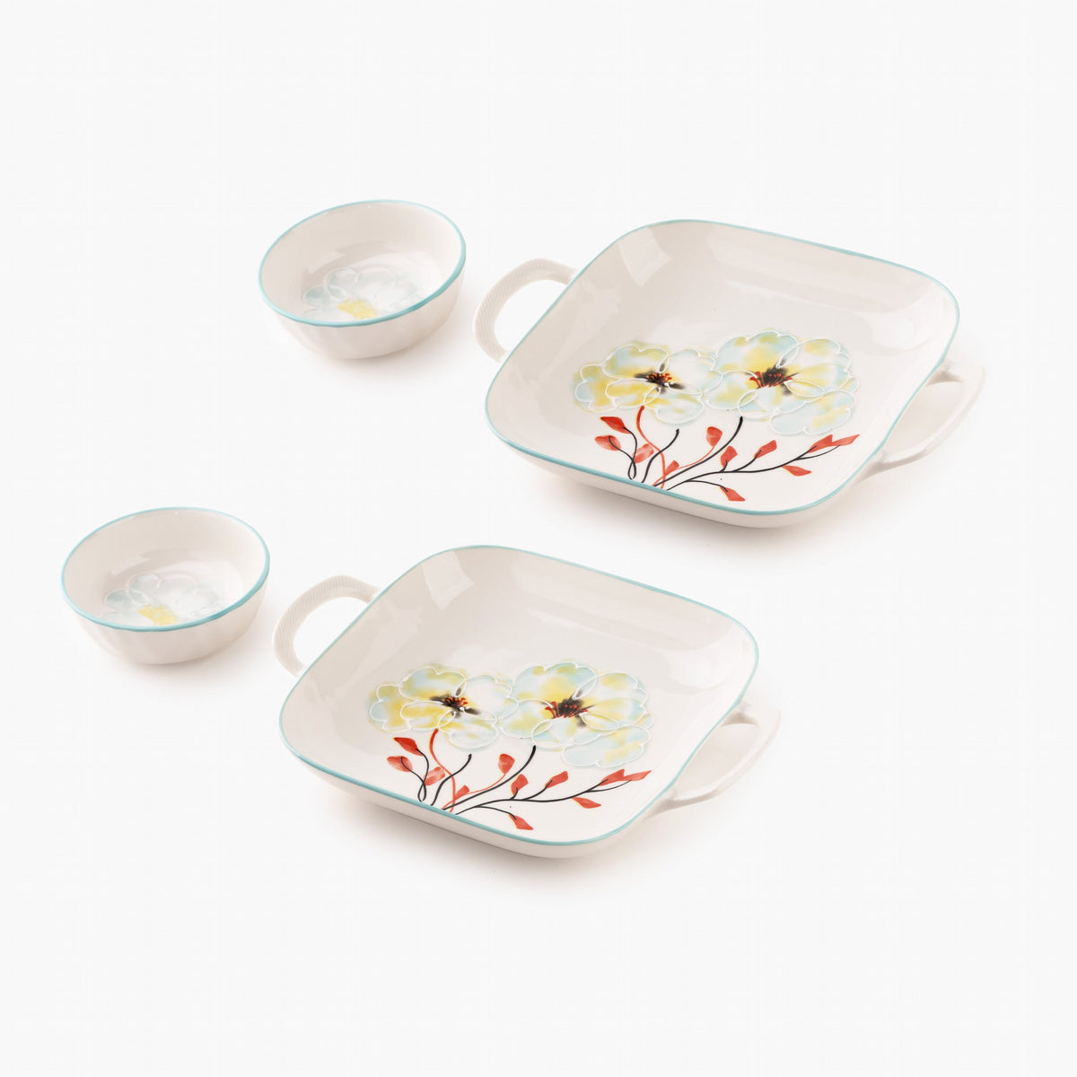 TAKISSO Porcelain Platter Set of 4