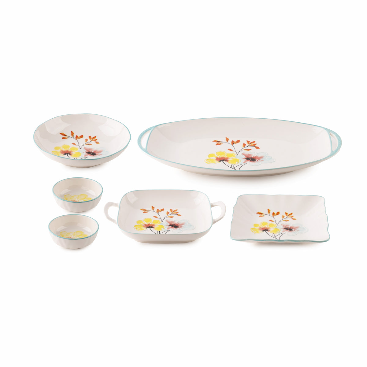 TAKISSO Porcelain Platter Set of 6