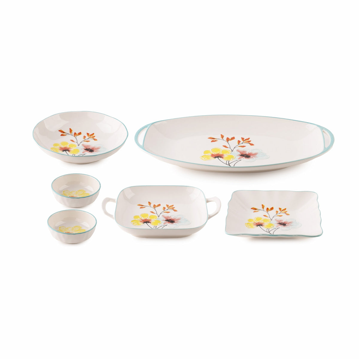 TAKISSO Porcelain Platter Set of 6
