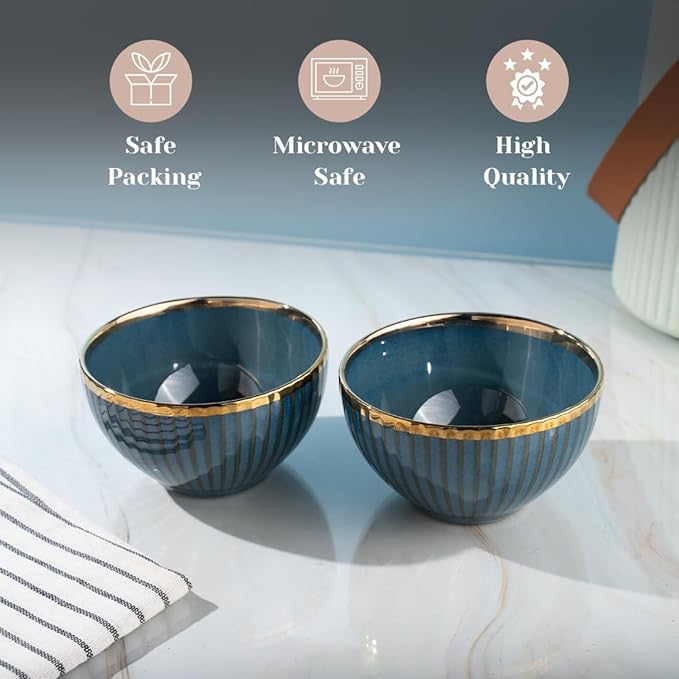 TAKISSO Ceramic Snack Bowls Set of 2 (300ml)