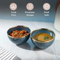 TAKISSO Ceramic Snack Bowls Set of 2 (300ml)