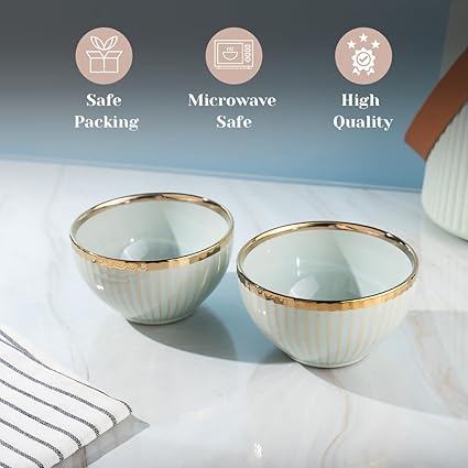 TAKISSO Ceramic Snack Bowls Set of 2 (300ml)